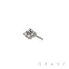 316L SURGICAL STEEL THREADLESS PUSH IN MULTI CZ PLAIN BALL TOP PART